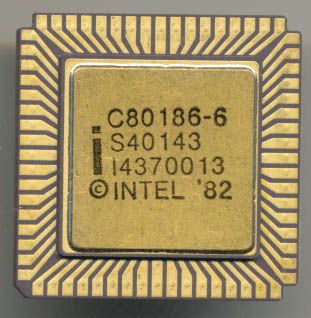 Original Intel 6MHz 80186 Made in 1984