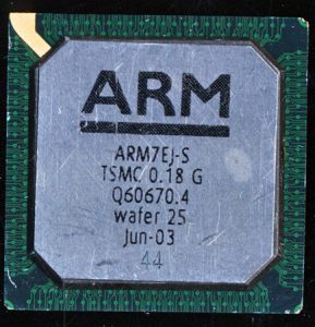 ARM7EJ-S on a TSMC 0.18u Process. Wafer #25 from June 2003